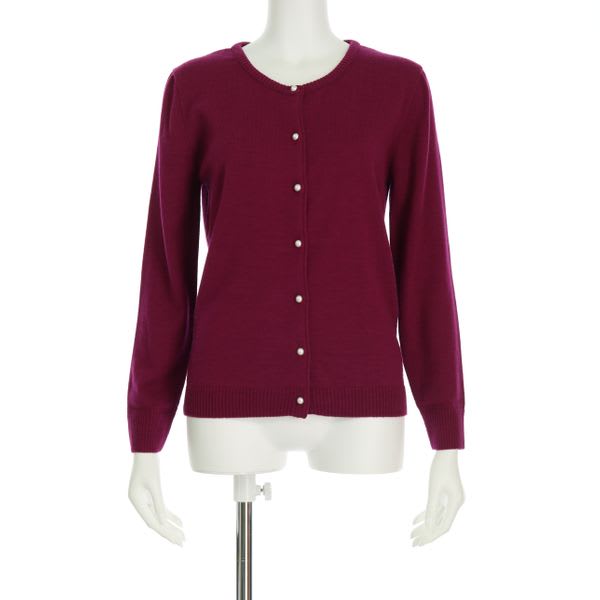 パールボタンニットカーディガン