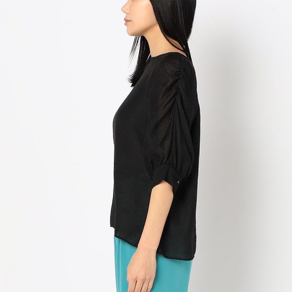 ふんわりスリーブシアーブラウス