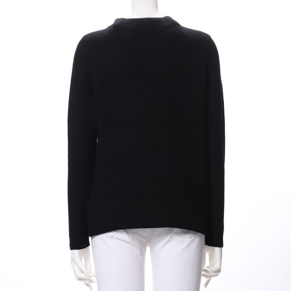 片畦オフネックニット