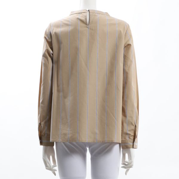 フロントヨーク切り替えスタンドカラーブラウス