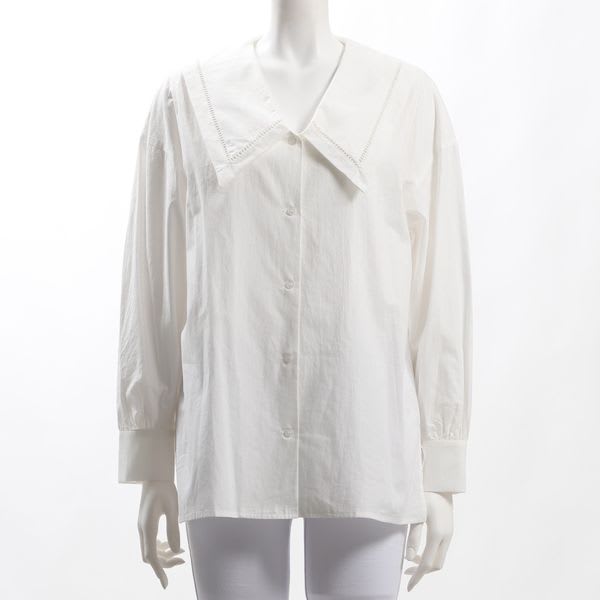 大きめ襟ブラウス