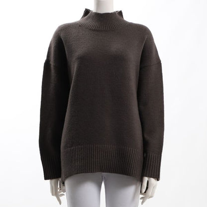 アルパカタッチバックスリットハイネックニット