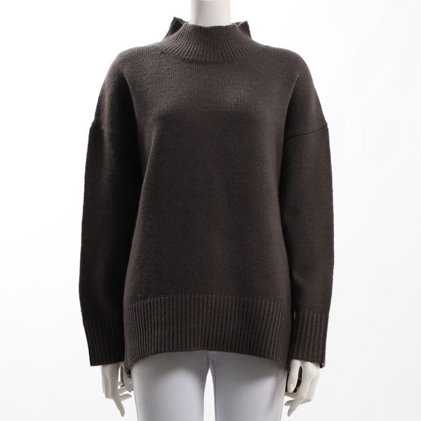 アルパカタッチバックスリットハイネックニット