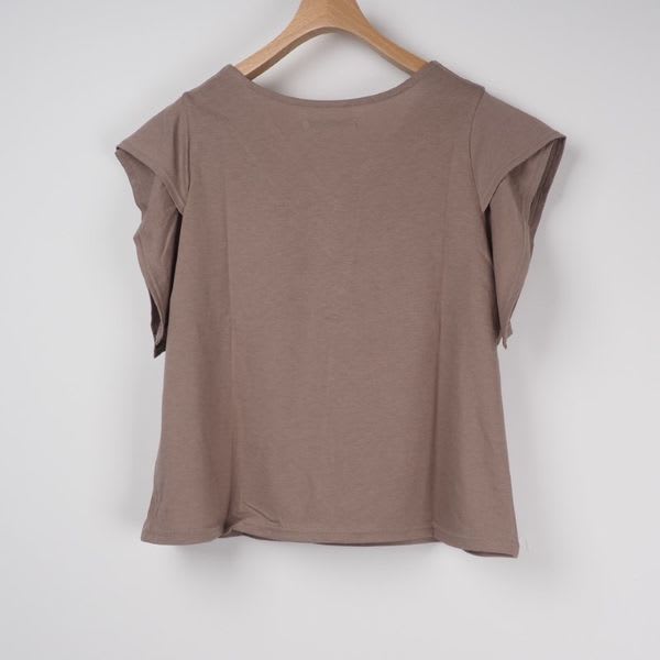 袖デザインVネックカットソー