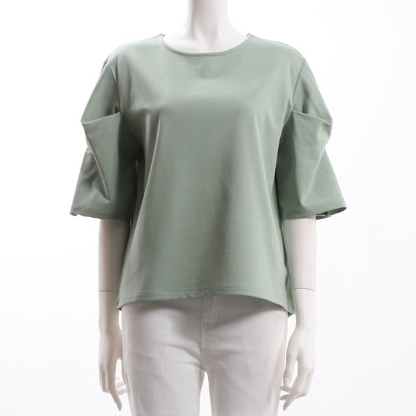 お袖デザインクルーネックカットソー