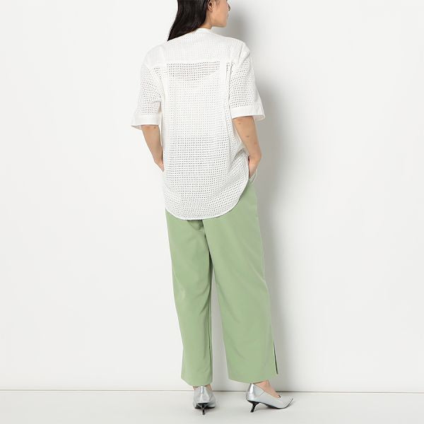 バックベルトデザインワイドパンツ