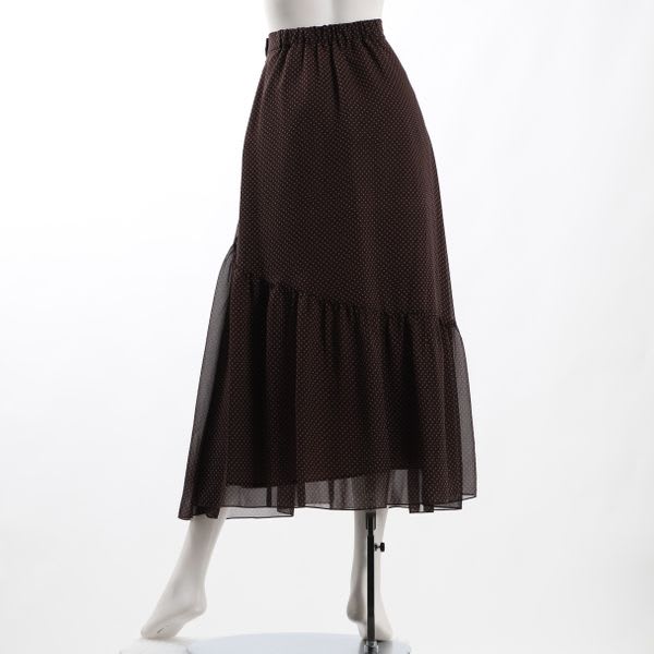 ドット柄裾デザインスカート