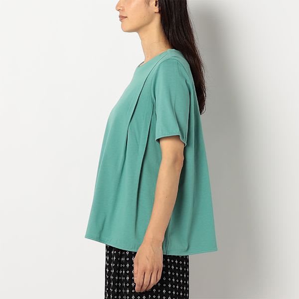 ショルダー部分タックデザインカットソー