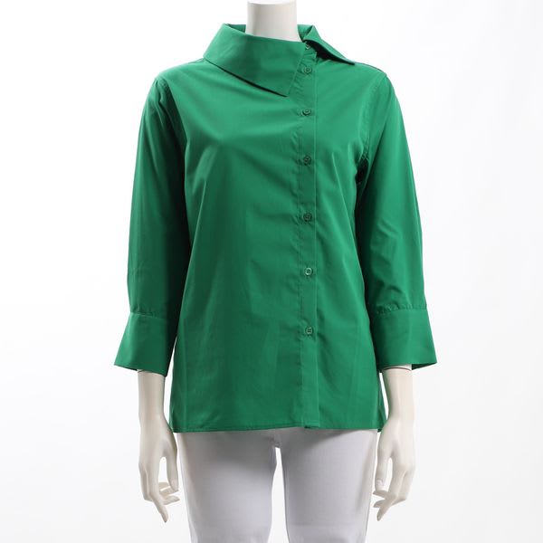 アシンメトリーデザインシャツブラウス