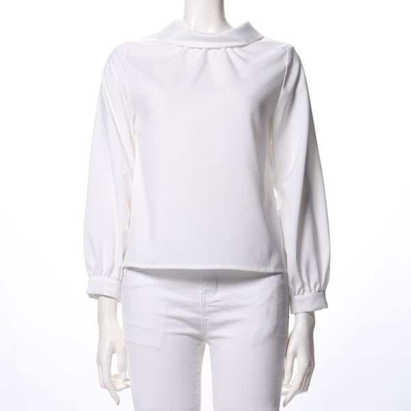 ロールカラーブラウス