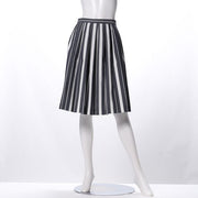 ストライプ柄フレアスカート