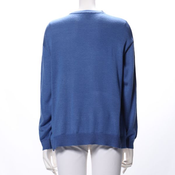 サイドスリットクルーネックニット