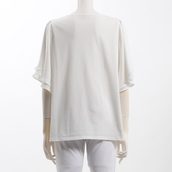 ラッフルスリーブカットソー