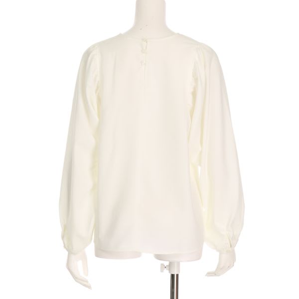 肩ギャザーボリュームスリーブブラウス