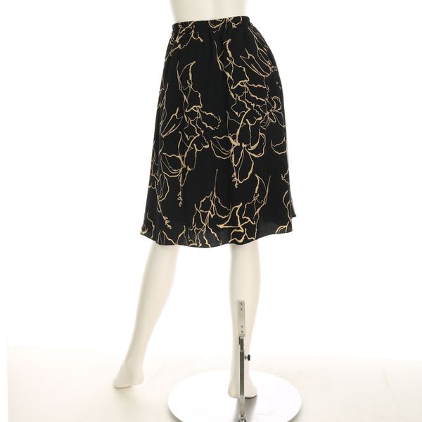 フラワープリーツフレアスカート