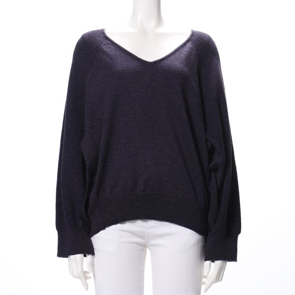 ラグランスリーブVネックニット