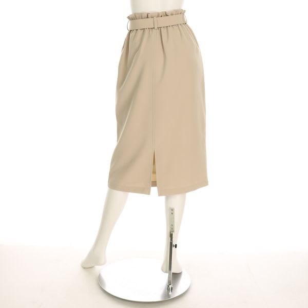 Dカンベルト付きタック入りタイトスカート