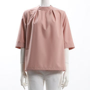 衿タックデザインブラウス