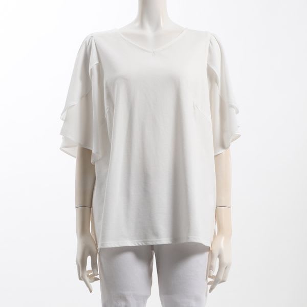 ラッフルスリーブカットソー