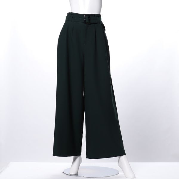 ウエストベルト付きハイウエストパンツ