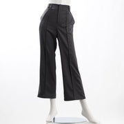 センターシーム入りセミワイドパンツ