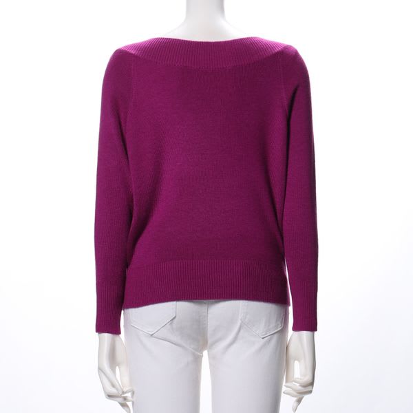 ボートネックドルマンスリーブニット