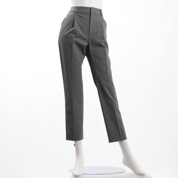 麻混ドライツィルタック入りテーパードパンツ