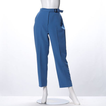 ウエストベルトデザインテーパードパンツ