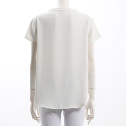 Vネックブラウス