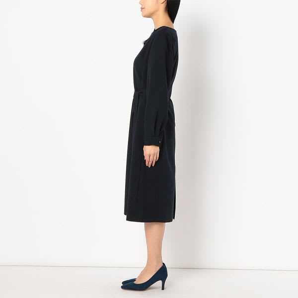 ウエストリボンバックスリットワンピース