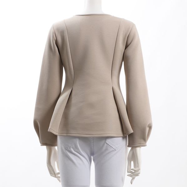 ペプラムデザインカットソー