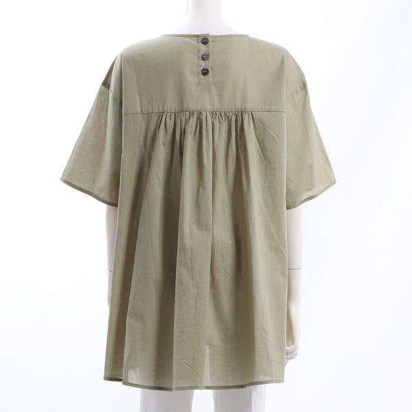 ピンタックデザインオーバーサイズブラウス