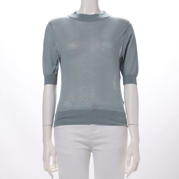 シンプルシルエットシアークルーネックニット