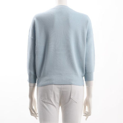 肩デザインクルーネックニット