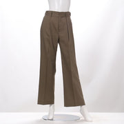 ジップアップバックゴムワイドパンツ