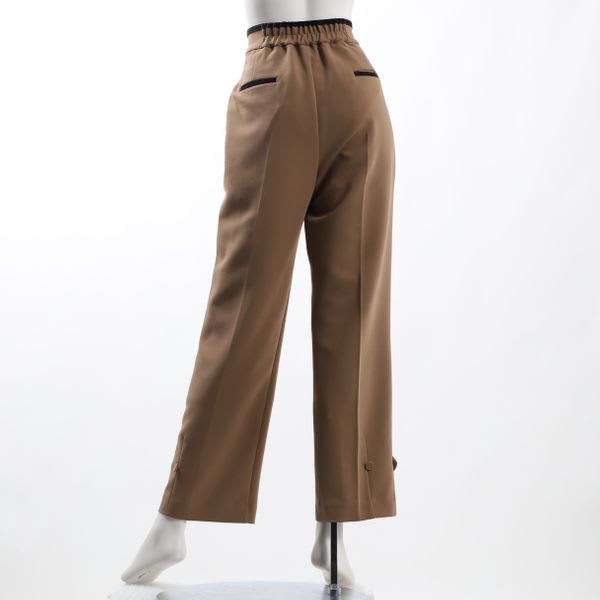パイピング裾タブポケット付きパンツ