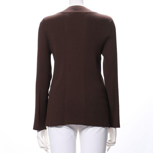 リブ切り替えサイドスリットニット