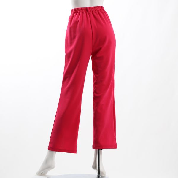 ウエスト総ゴムフロントスリットパンツ