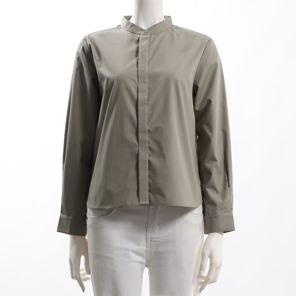 ボウタイネック比翼ブラウス