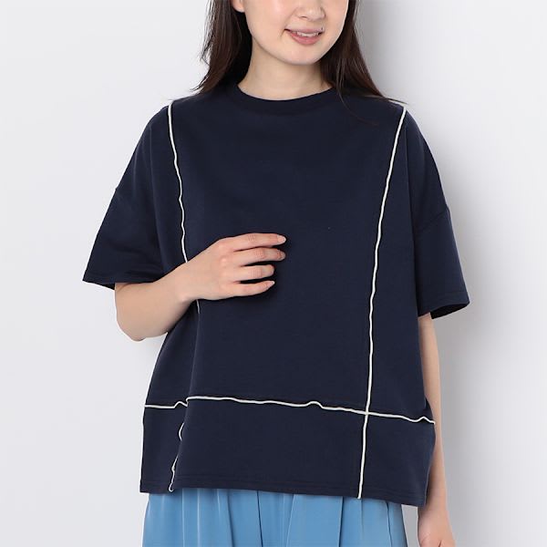 配色オーバーサイズカットソー
