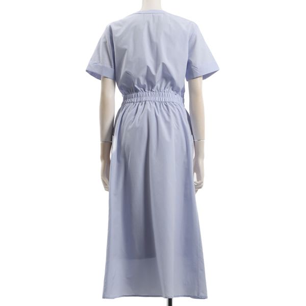 オープンフロントネックフレアワンピース