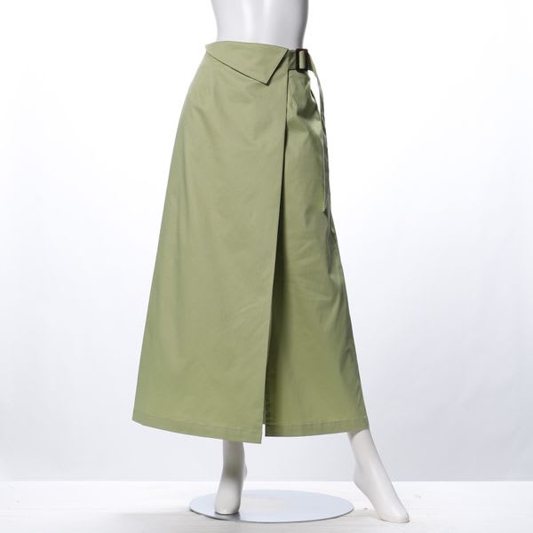 ウエストターンラップ風ロングタイトスカート