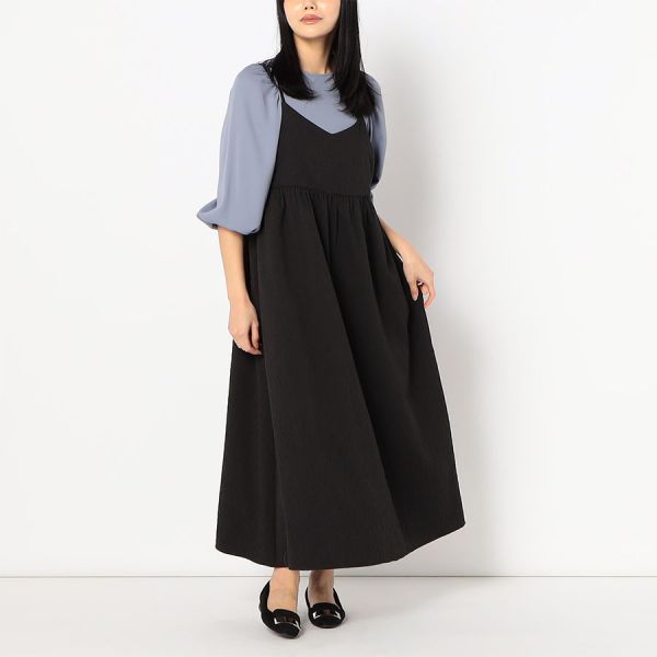切り替えデザインキャミソールワンピース