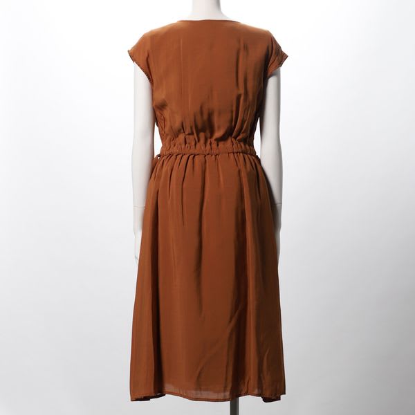 ウエストドロストデザインワンピース