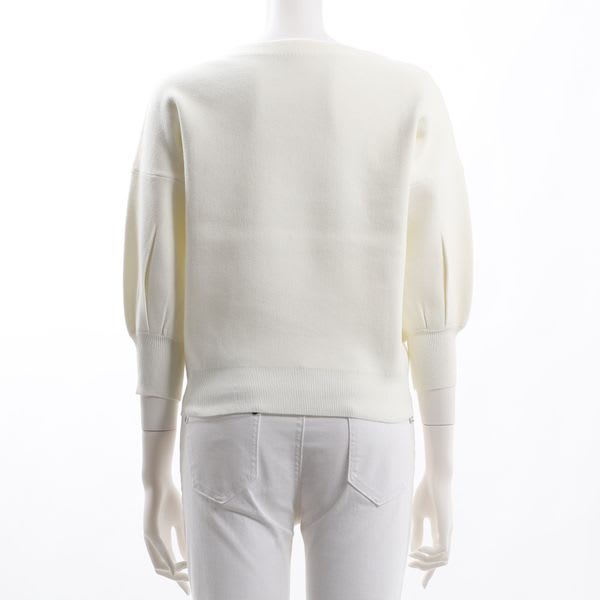 ふんわりお袖ボートネックニット