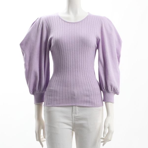 袖デザインリブニット