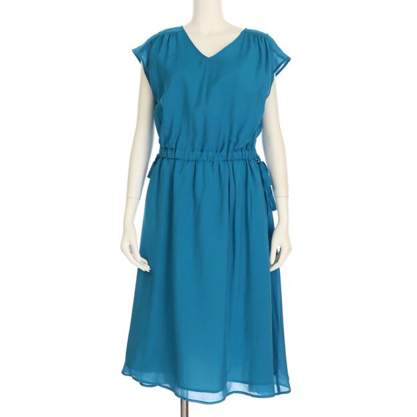 ウエストドロストデザインワンピース