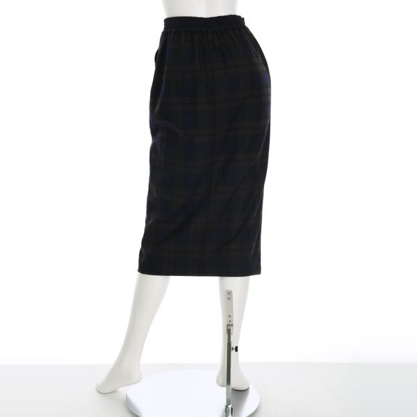 フロントスリットチェック柄タイトスカート