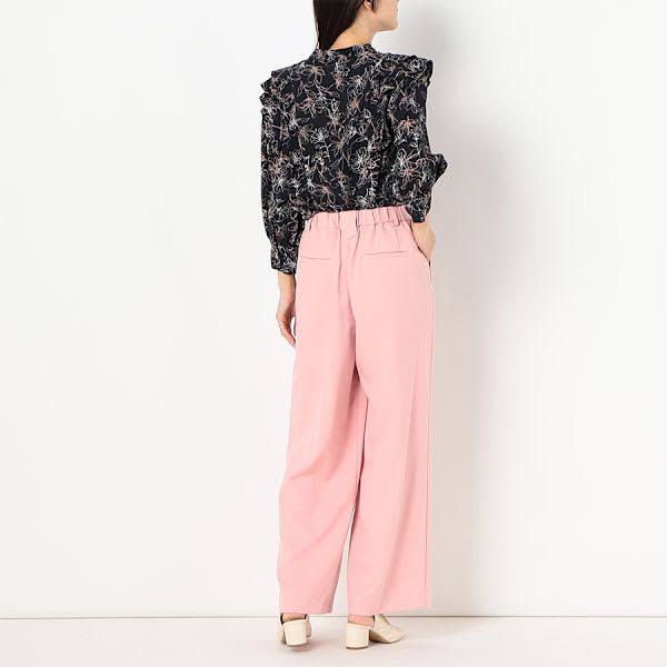 パウダーストワイフロントパッチポケットワイドパンツ