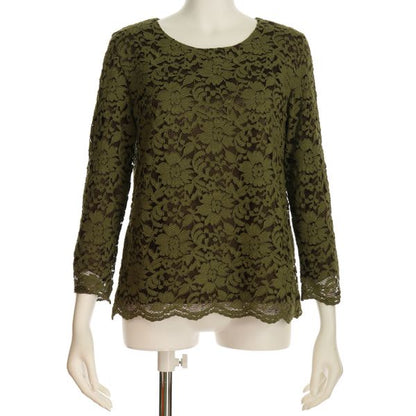 スカラップレースブラウス